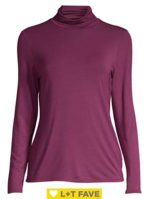 Context Petite Stretch Turtleneck Top