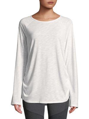 Askya Slim-fit Side Ruched Raglan-sleeve Top