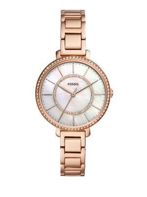 Fossil Jocelyn Three-hand Rose-goldtone Stainless Steel Bracelet Watch