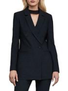 Bcbgmaxazria Tailored-fit Textured Double-breasted Blazer