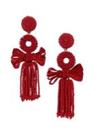 Sole Society Put A Bow On It Beaded Bow Statement Earrings