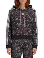 Adidas Originals Floral French Terry Cropped Hoodie