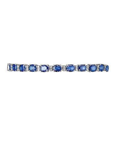 Effy Royale Bleu Sapphire, Diamond And 14k White Gold Bracelet