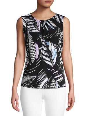 Calvin Klein Botanical-print Sleeveless Top