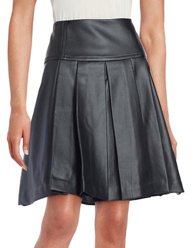 Michael Michael Kors Pleated Faux Leather Skirt