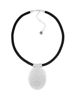 The Sak Oval Disc Pendant Necklace