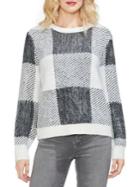 Vince Camuto Sapphire Sheen Plaid Sweater
