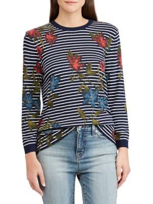 Lauren Ralph Lauren Floral & Striped Top