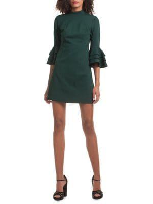 Trina Turk Dylan Tiered Bell Sleeve Shift Dress