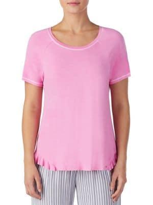 Kensie Flower Works Ruffled Top