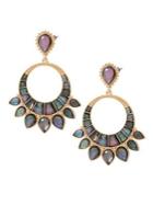 Lucky Brand Dark Magic Black Mother-of-pearl Statement Earrings