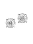 Effy Pave' Classica 0.5 Tcw Diamond & 14k White Gold Stud Earrings