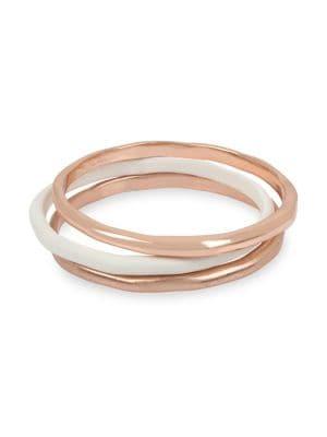 Robert Lee Morris Soho Patina Bar 3-piece Two-tone Bangle Bracelet