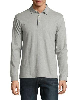 Black Brown Long-sleeve Rugby Polo