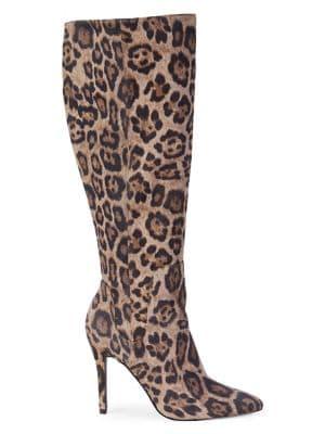 Charles By Charles David Professional Leopard-print Mid-calf Boots
