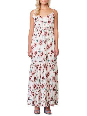 Bb Dakota Floral Crepe Maxi Dress