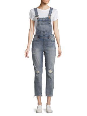 Blanknyc Distressed V-back Overalls
