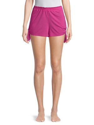 Josie Heathered Tied-hem Shorts