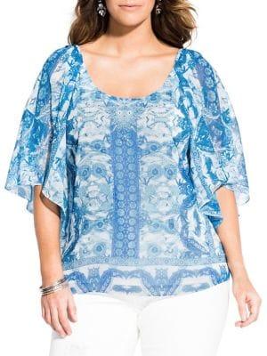 City Chic Plus Bella Vacanza Mykonos Top