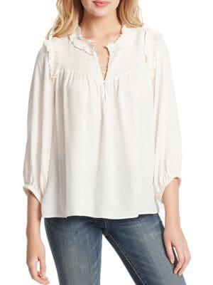 Jessica Simpson Iris Smocked Yoke Top
