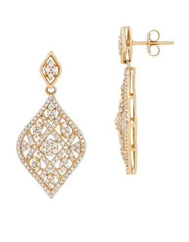 Lord & Taylor Diamonds And 14k Yellow Gold Drop Earrings