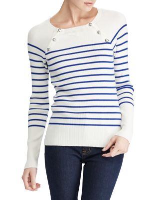 Lauren Ralph Lauren Petite Striped Crewneck Sweater