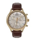 Hugo Boss ??ompanion Stainless Steel Leather-strap Watch