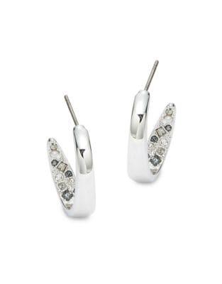 Karl Lagerfeld Scattered Cry Hoop Earrings