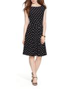 Lauren Ralph Lauren Polka-dot Fit-and-flare Dress