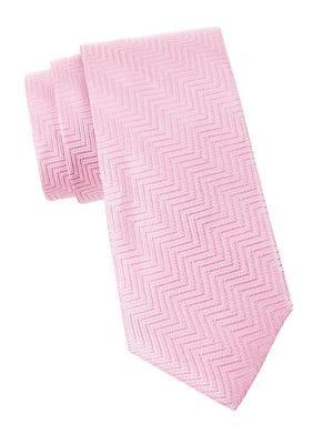 Black Brown Runder Herringbone Tie