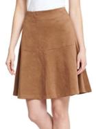 Tommy Hilfiger Classic Faux Suede Flared Skirt