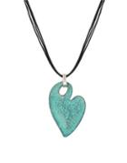 Lord Taylor You Got Me Crystal And Leather Strand Heart Pendant Necklace