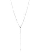 Givenchy Silvertone & Crystal Long Y-necklace