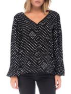 B Collection By Bobeau Kennie Pleated-sleeve Top