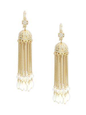 Design Lab Lord & Taylor Mother-of-pearl And Crystal Chandelier Earrings