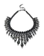 Carolee Midnight Tower Black Diamond, Hematite And Crystal Necklace