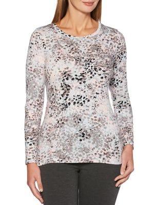 Rafaella Spotted Long-sleeve Top