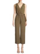 Jones New York Geometric-print Cropped Jumpsuit