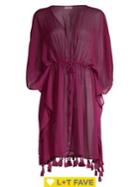 Bleu By Rod Beattie Tassel-trim Flutter Caftan Coverup