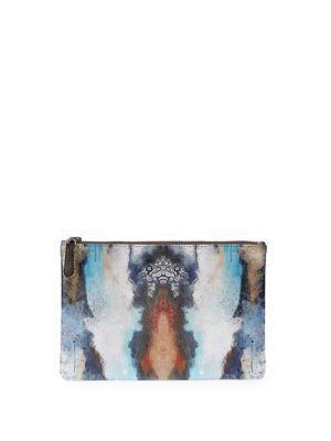 Vida Spring Of Fresh Water Leather Carryall Pouch