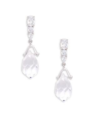 Nadri Briolette Drop Clear Earrings