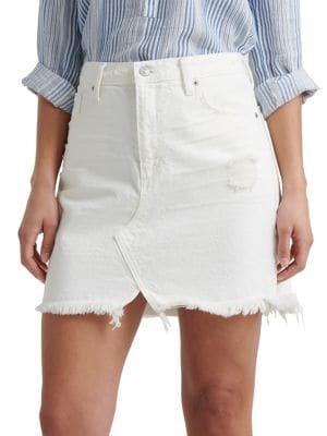 Lucky Brand Frayed Cotton Skirt