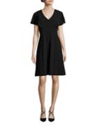 Calvin Klein V-neck Ruffle Flare Dress