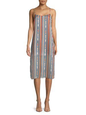 Astr The Label Stripe Long Slip Dress