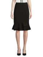 Calvin Klein Asymmetric Ruffle Hem Skirt