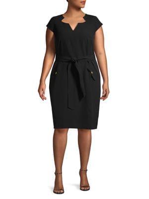 Kasper Cap-sleeve Sheath Dress
