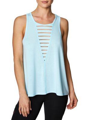 Betsey Johnson Burnout Stripe Swing Tank Top