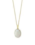 Effy Aurora Diamond, Opal And 14k White Gold Pendant Necklace