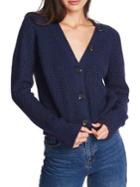 1.state Ribbed Cotton-blend Cropped Cardigan