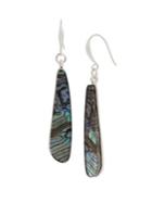 Lord Taylor Santa Fe Crystal And Abalone Stick Drop Earrings